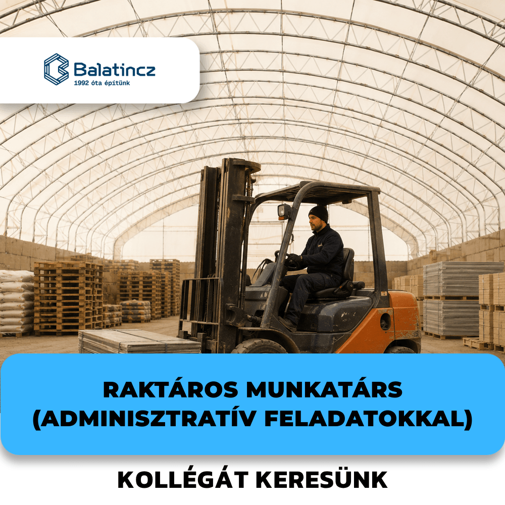 Raktáros munkatárs (adminisztratív feladatokkal)